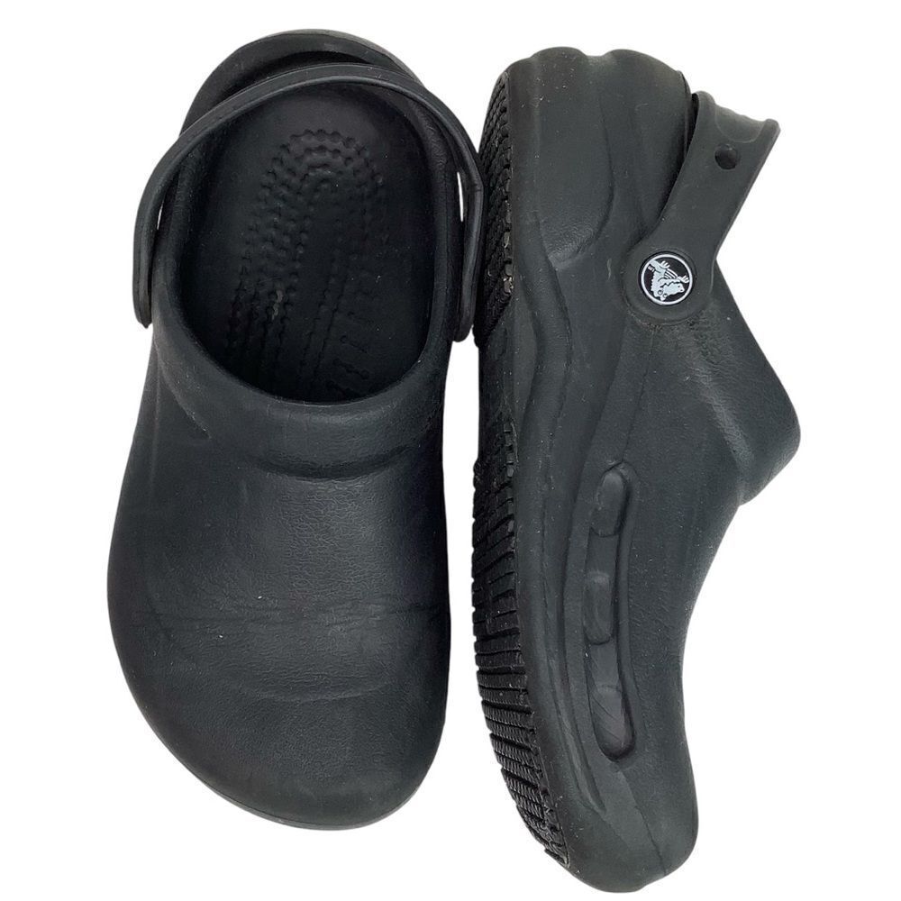 CROCS BISTRO SLIP RESISTANT BLACK RPUND TOE WOMEN’s WORK CLOG SZ 7